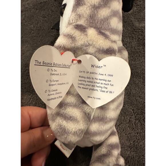 TY Beanie Baby - Wiser- MWMTs Stuffed Animal Toy - Picture 7 of 8